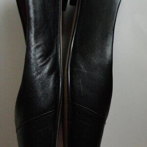 Halogen Womans Leather Black Flats 12 HA Leah-Lea Pointed Pointy Toe HALEAH-Lea